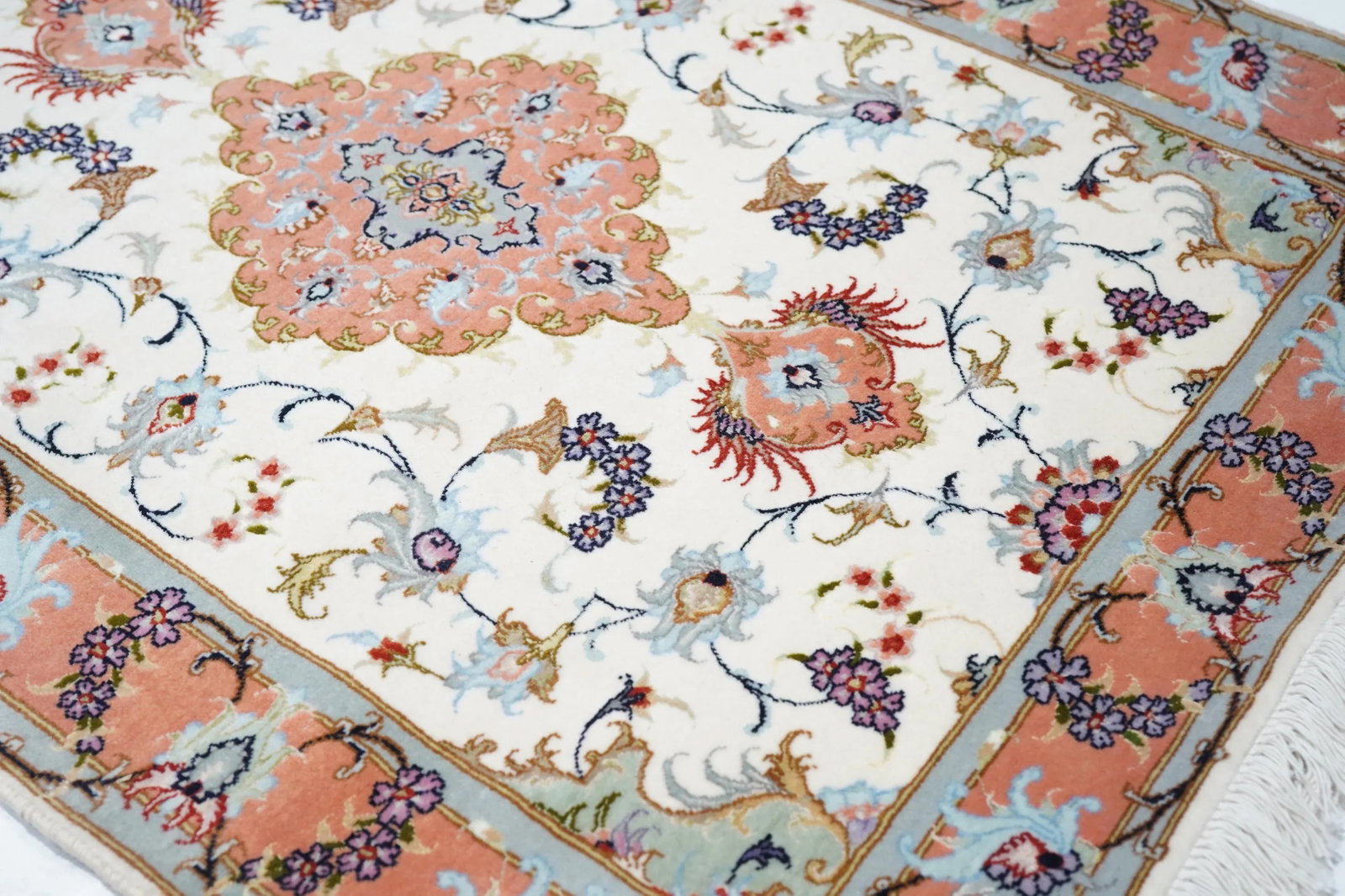 Persian Tabriz Wool & Silk Runner 2'9'' X 13'4'' - 4