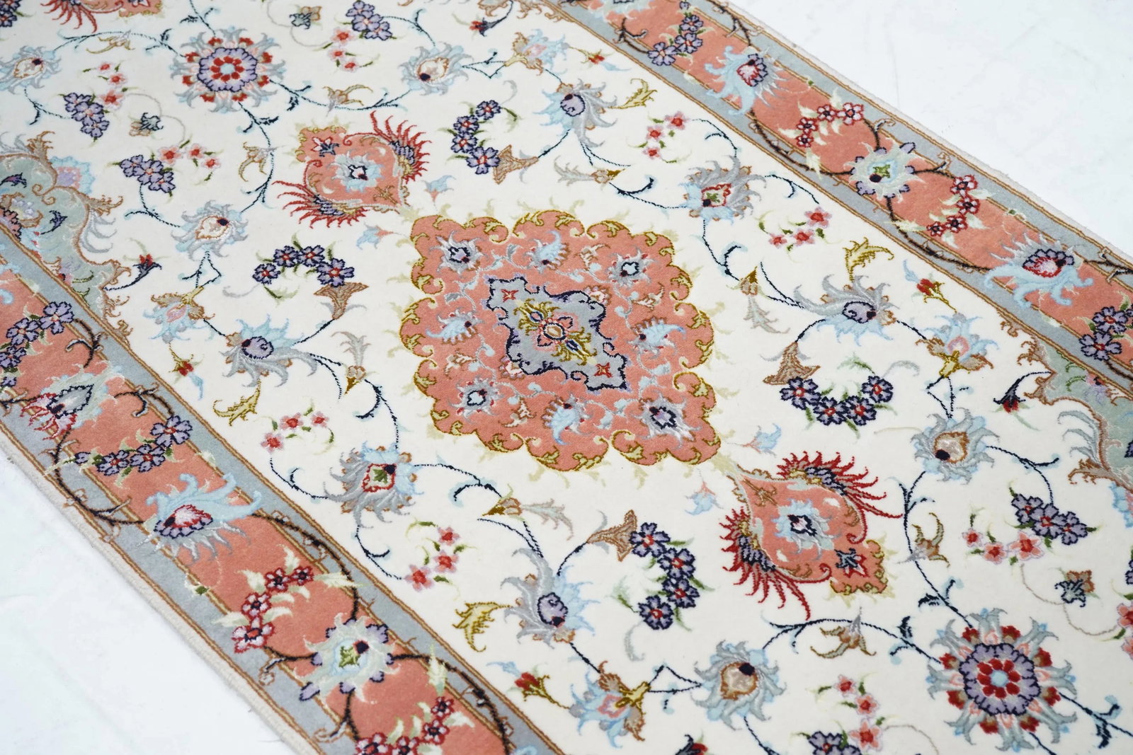 Persian Tabriz Wool & Silk Runner 2'9'' X 13'4'' - 7