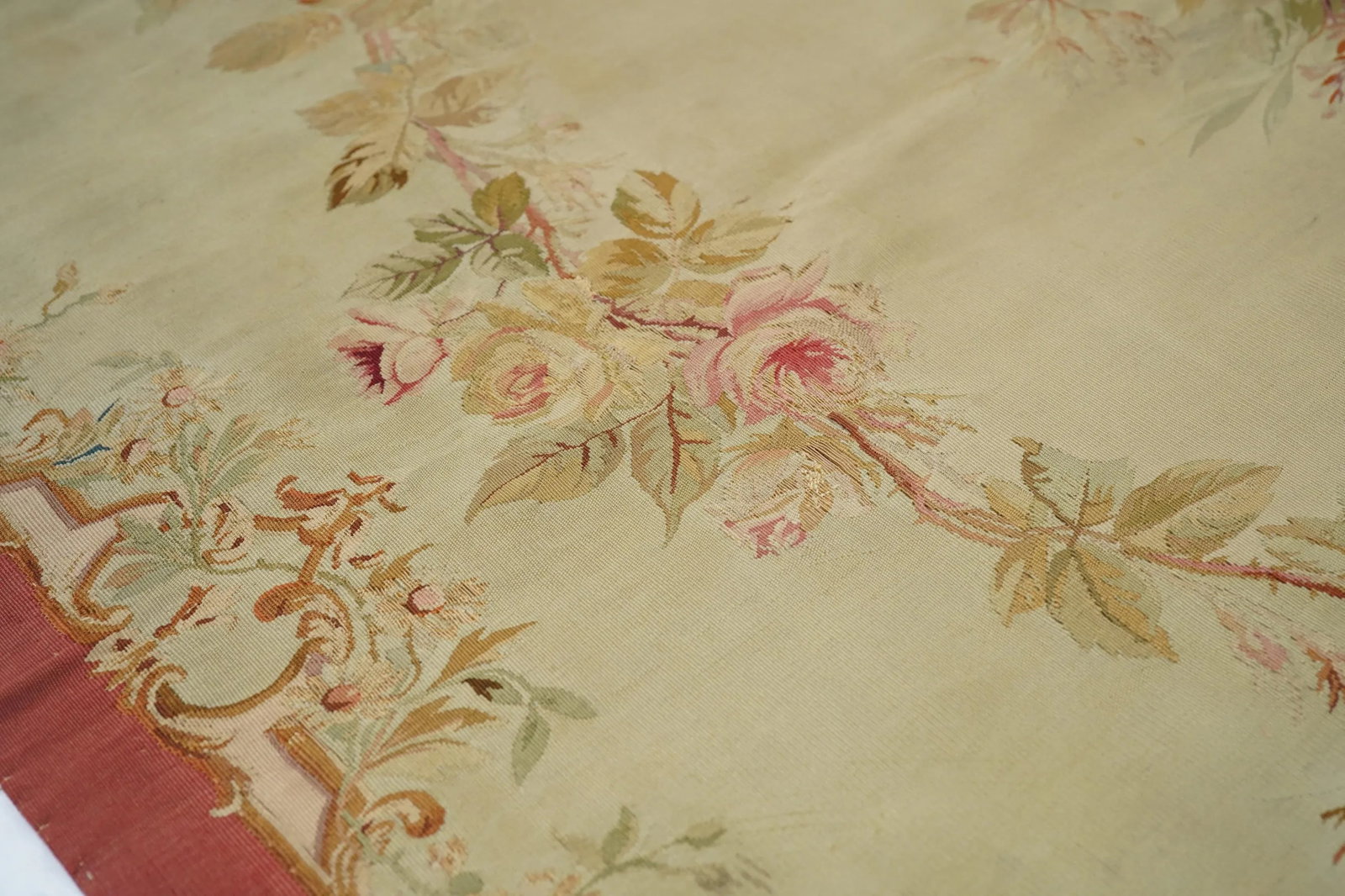 Antique Aubusson Rug 5'0'' X 5'0'' - 6