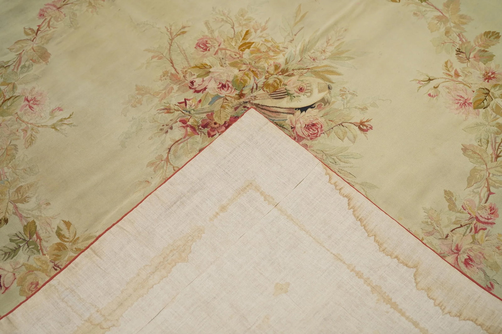 Antique Aubusson Rug 5'0'' X 5'0'' - 8