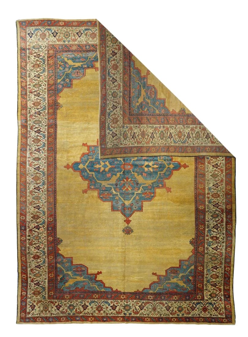Antique Persian Sultanabad Rug 10'8'' X 14'9'' - 2