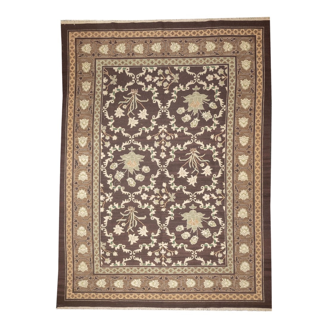 Turkish Sumak Rug 9'0" X 12'0": Turkish Sumak Rug 9'0" x 12'0". A technique rather than a specific type, in which warps are wrapped by colored wefts to create a pattern. Caucasian, Turkish, Persian and other types. Produces a flat