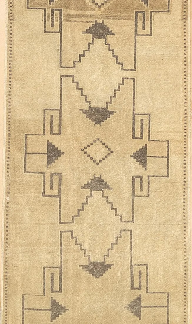 Fine Vintage Turkish Oushak Long Rug 2'10'' X 12'7'' - 3