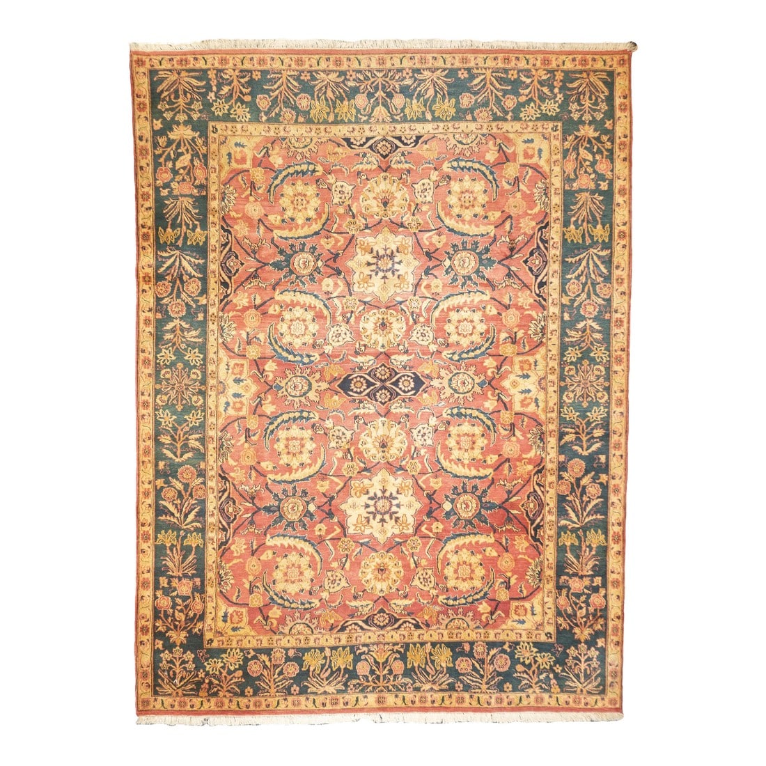Antique Indian Agra Wool Rug 8'11" X 12'1" (1 of 13)