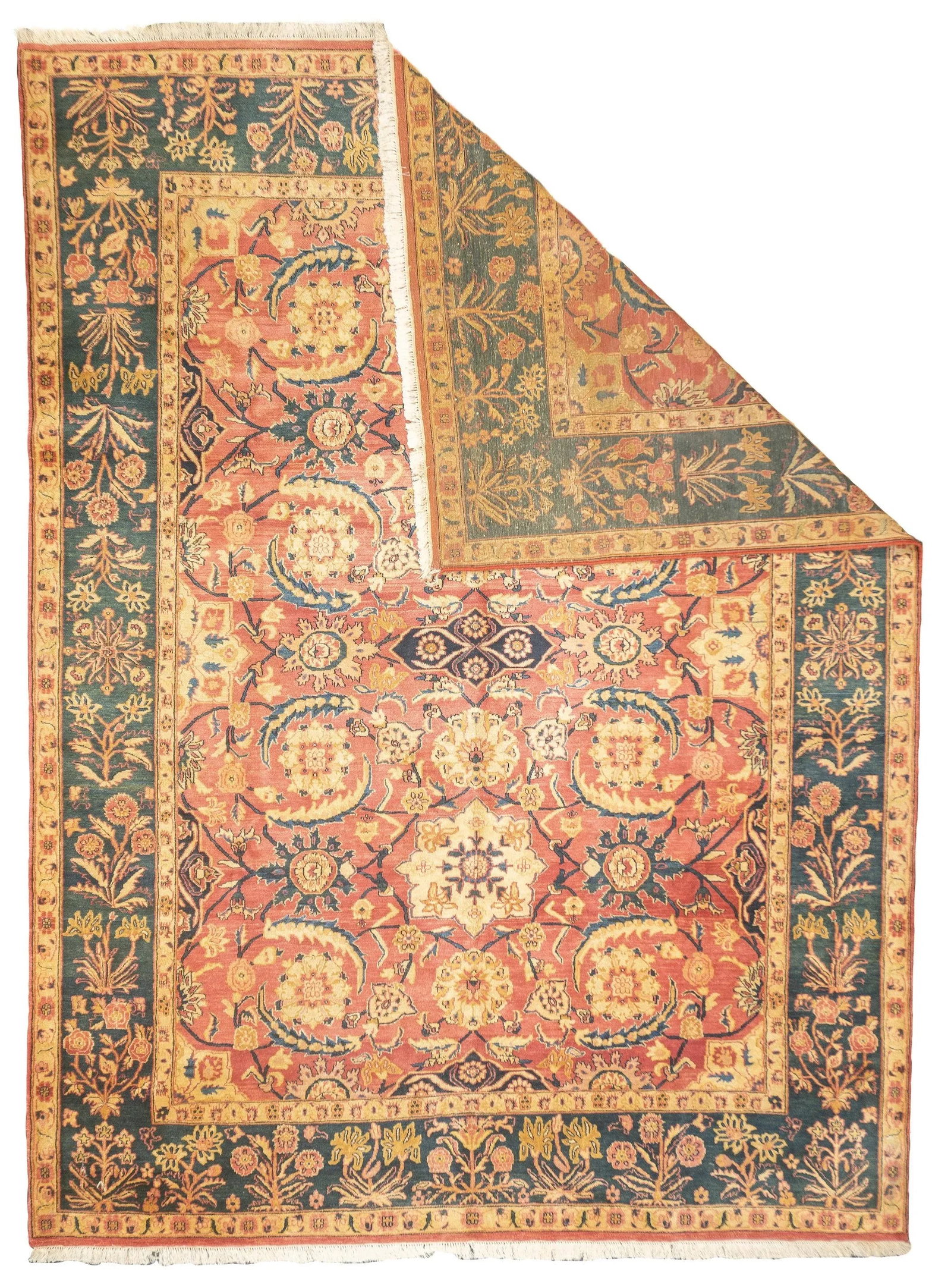 Antique Indian Agra Wool Rug 8'11" X 12'1" - 2