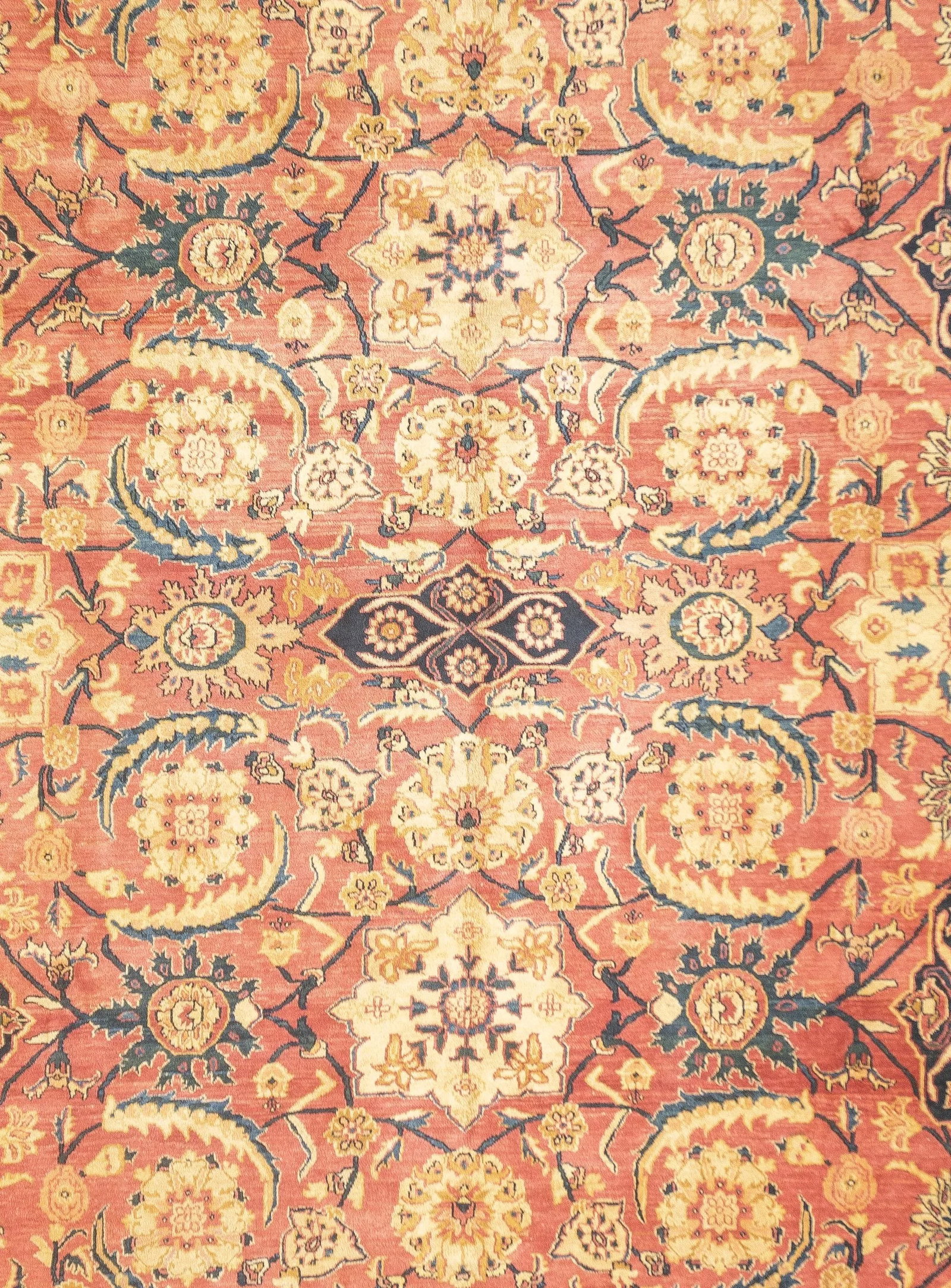 Antique Indian Agra Wool Rug 8'11" X 12'1" - 3