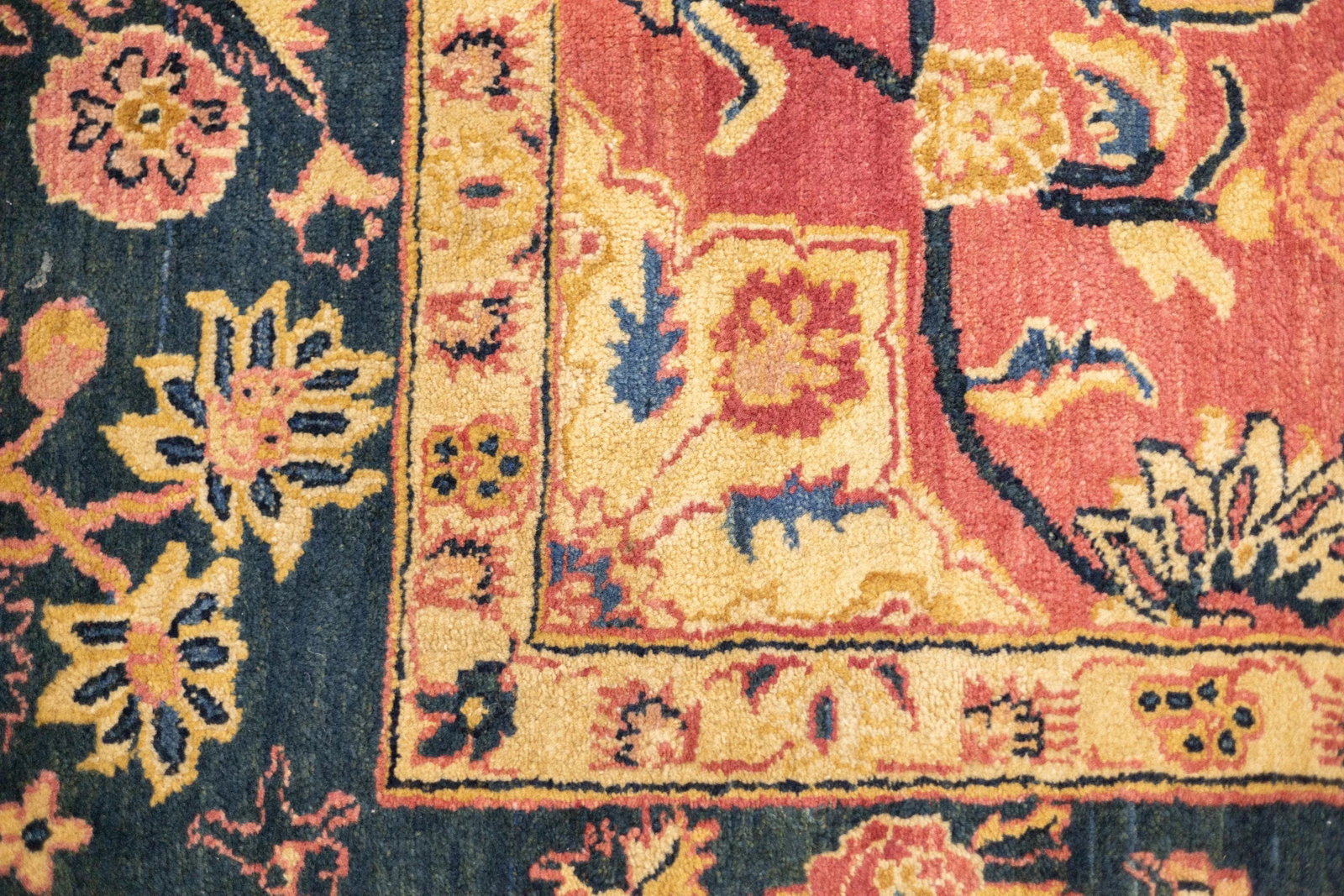 Antique Indian Agra Wool Rug 8'11" X 12'1" - 4