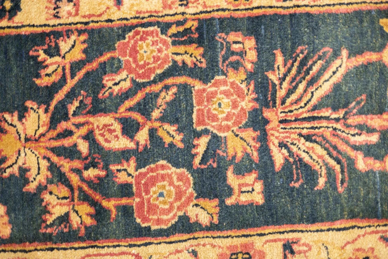 Antique Indian Agra Wool Rug 8'11" X 12'1" - 6