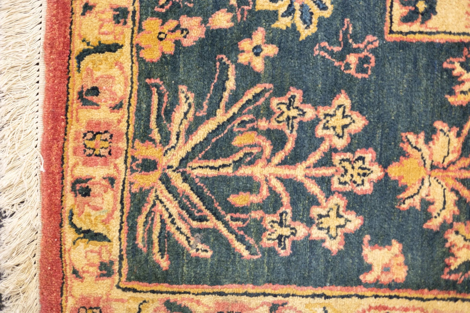 Antique Indian Agra Wool Rug 8'11" X 12'1" - 7