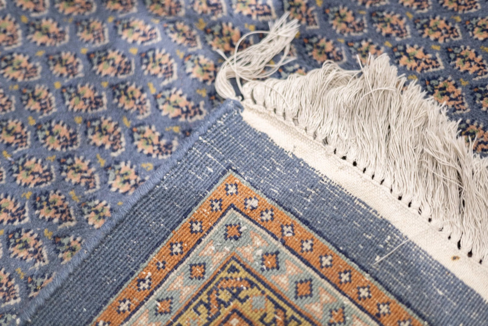 Mid Century Indo Tabriz Wool Rug 6'6" X 9'9" - 11