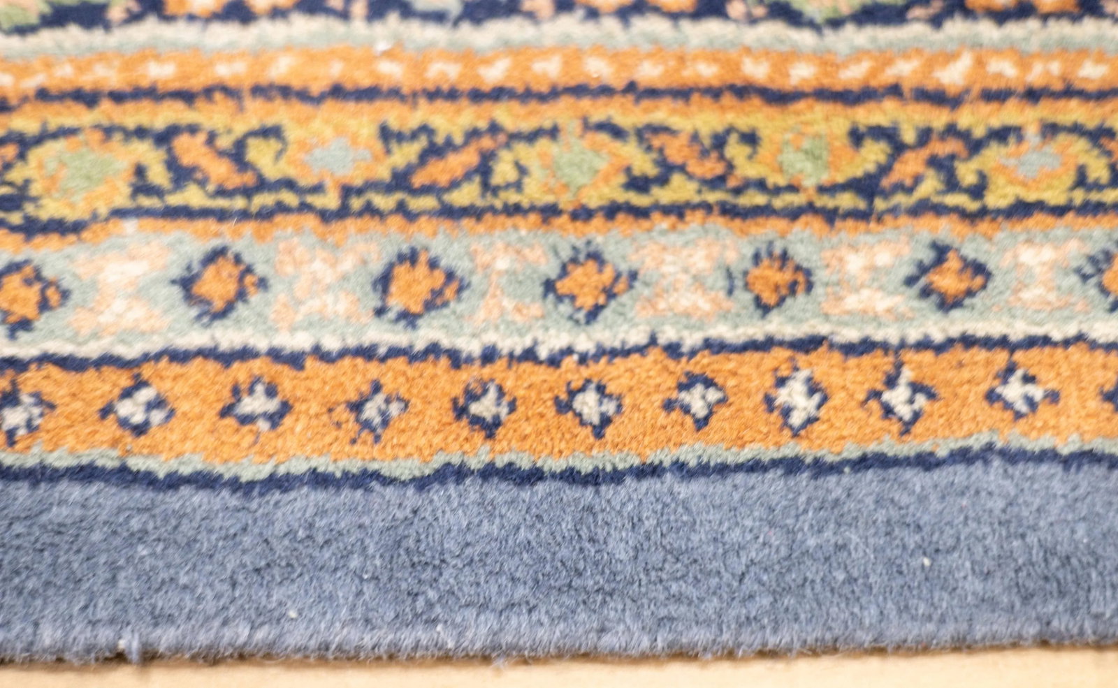 Mid Century Indo Tabriz Wool Rug 6'6" X 9'9" - 4
