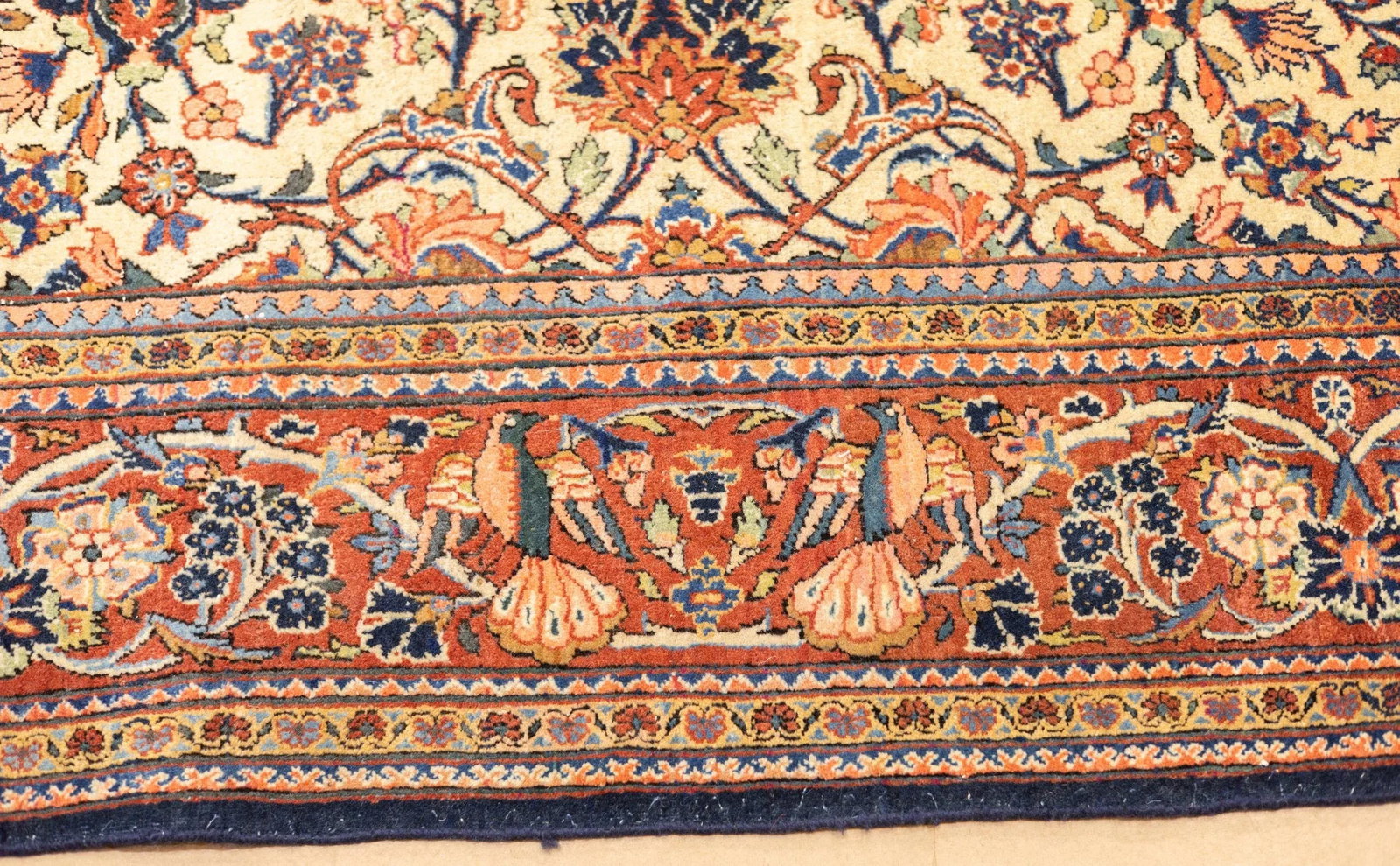 Antique Persian Kashan Rug 6'9" X 9'3'' - 11