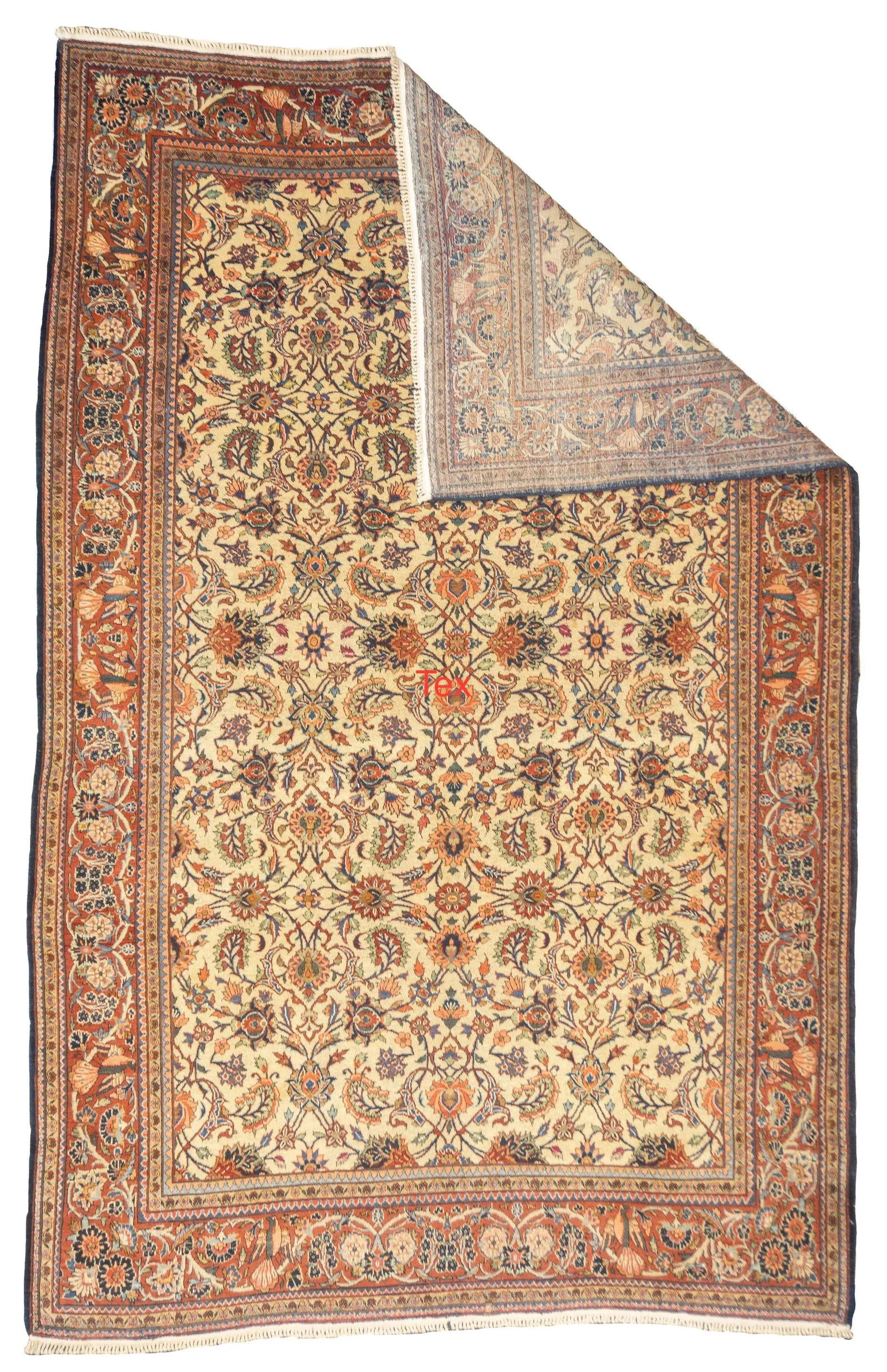 Antique Persian Kashan Rug 6'9" X 9'3'' - 2