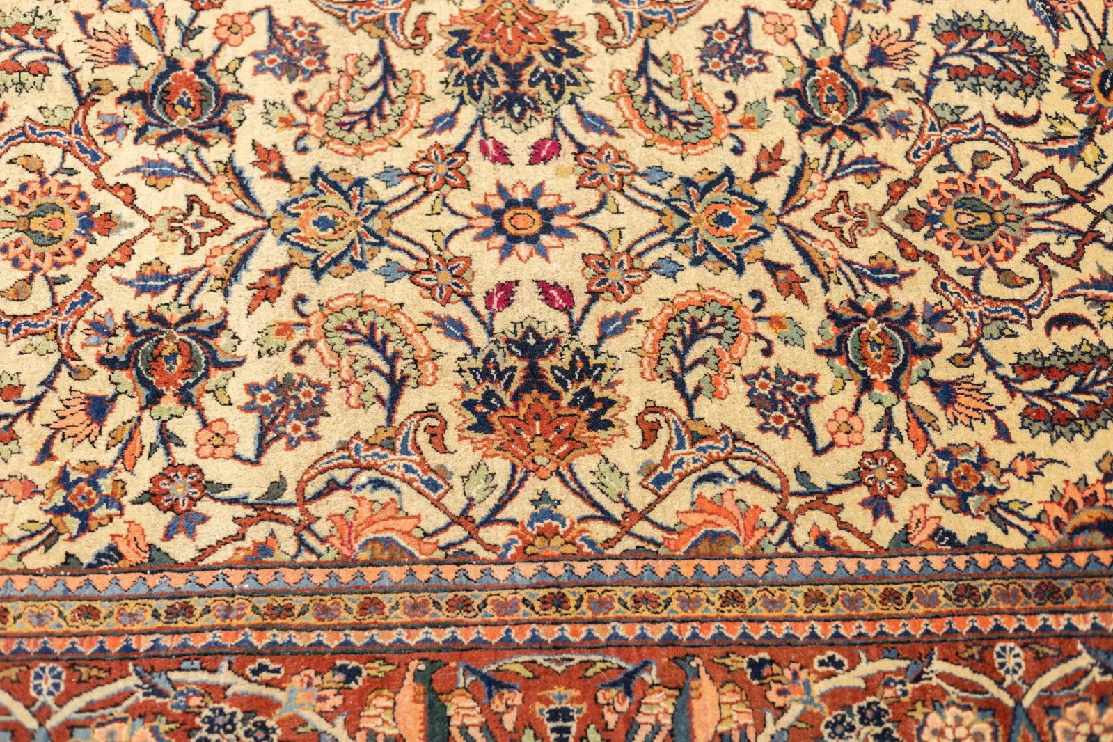 Antique Persian Kashan Rug 6'9" X 9'3'' - 9