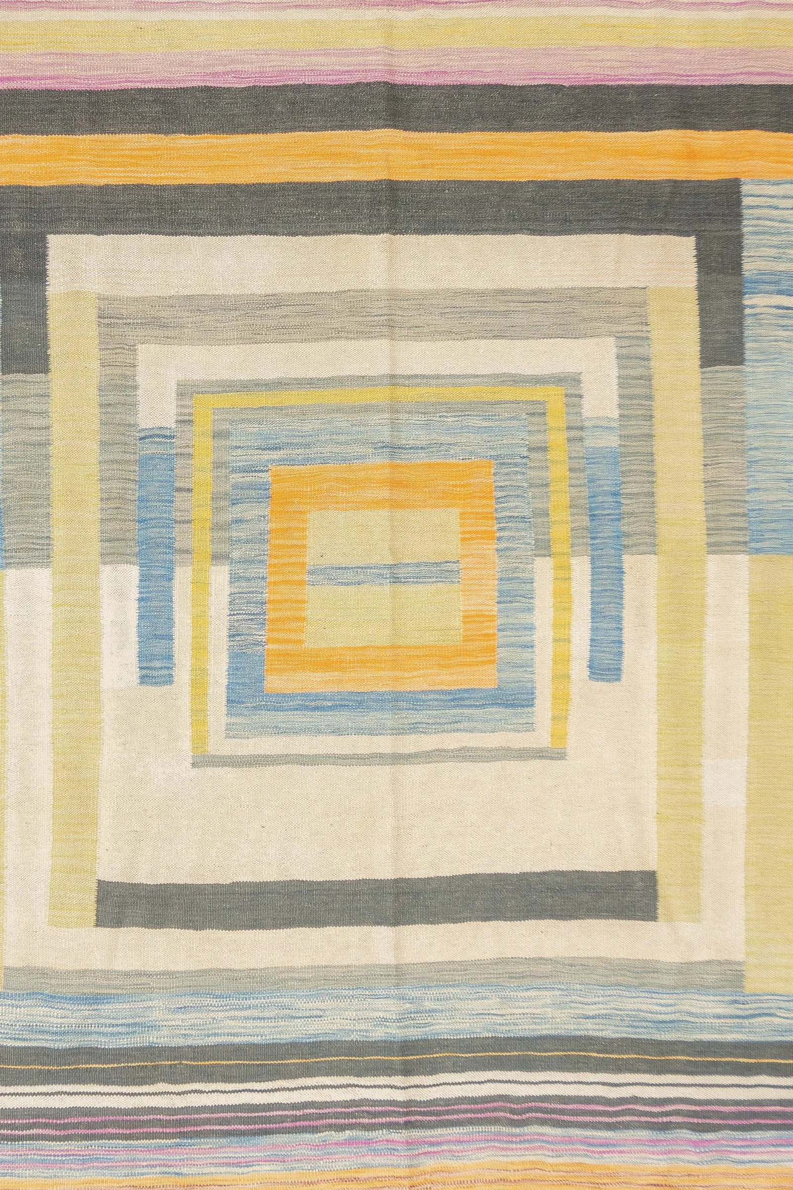 Fine Contemporary Turkish Kilim Flat Weave Wool Rug 5'8" X 8'0" - 3
