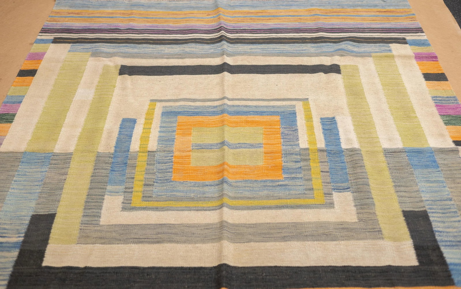 Fine Contemporary Turkish Kilim Flat Weave Wool Rug 5'8" X 8'0" - 6
