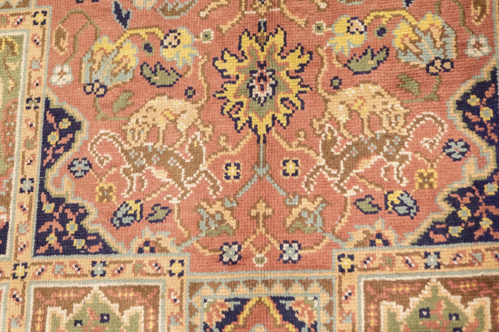 Vintage European Wool Rug 6'6'' X 9'8" - 9