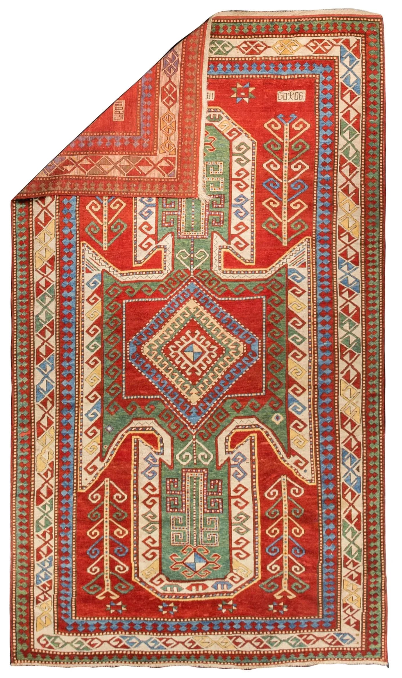 Antique Caucasian Kazak Rug 5'8" X 9'10'' - 2