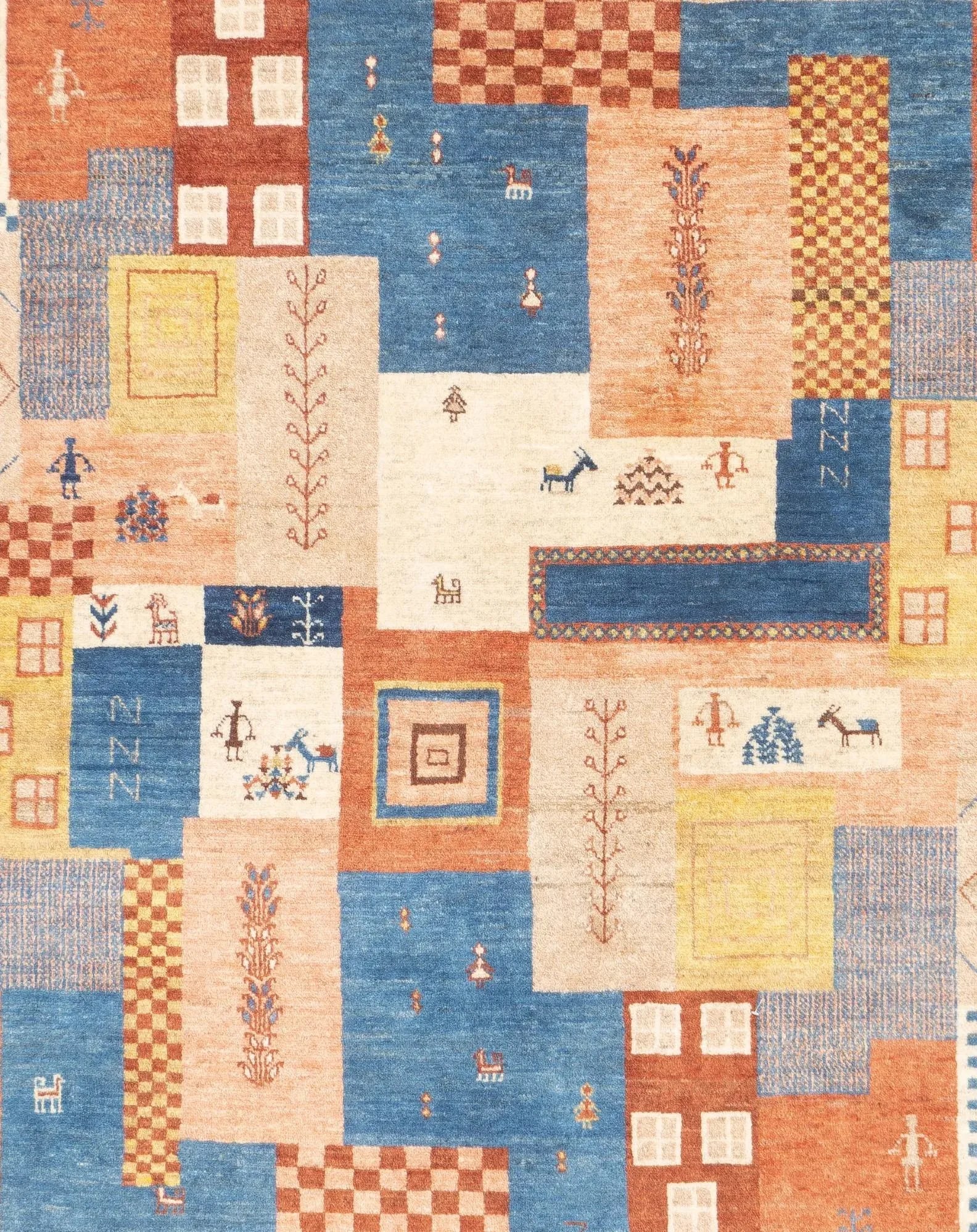 Mid Century Persian Gabbeh Rug 5'3'' X 6'6'' - 3