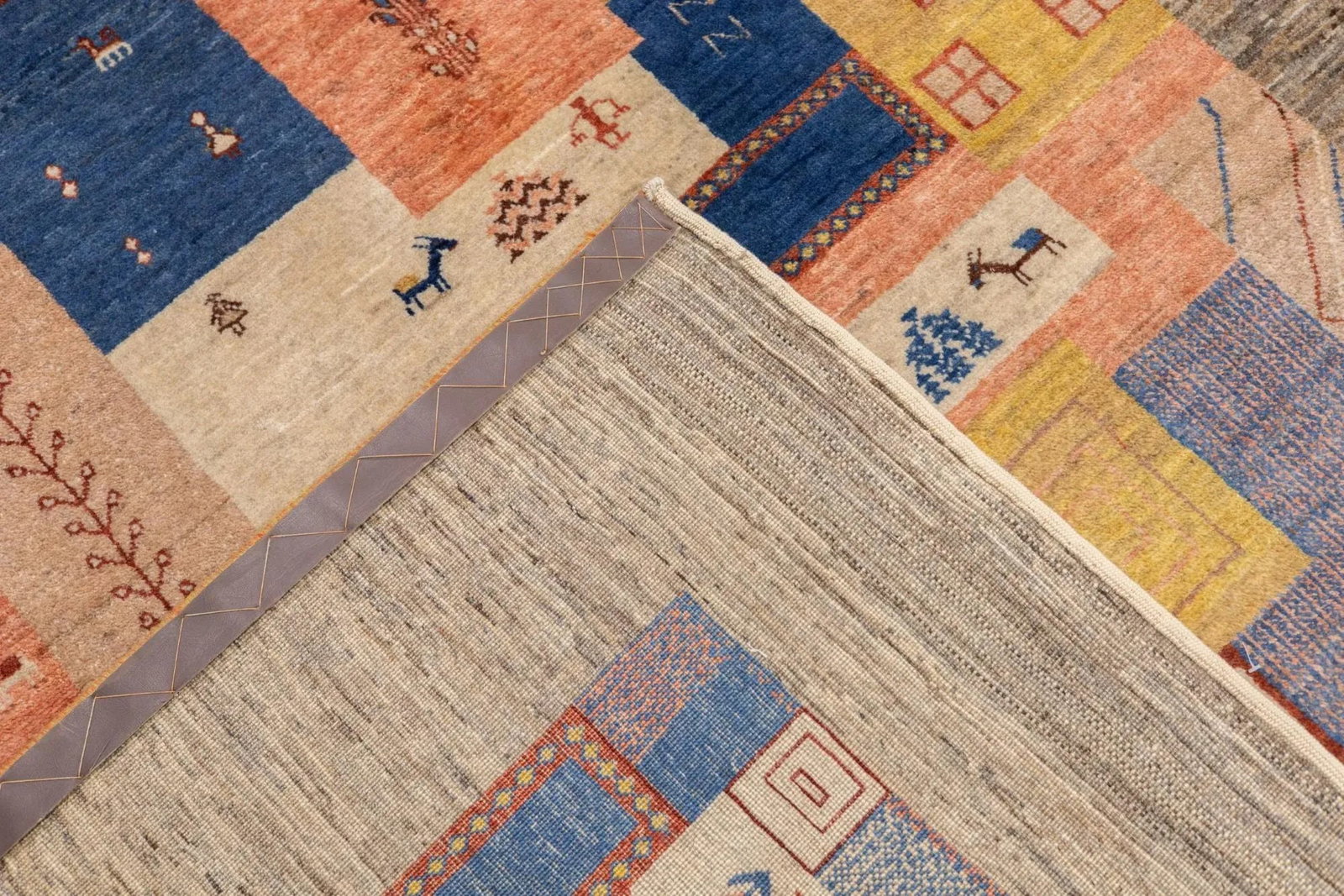 Mid Century Persian Gabbeh Rug 5'3'' X 6'6'' - 7
