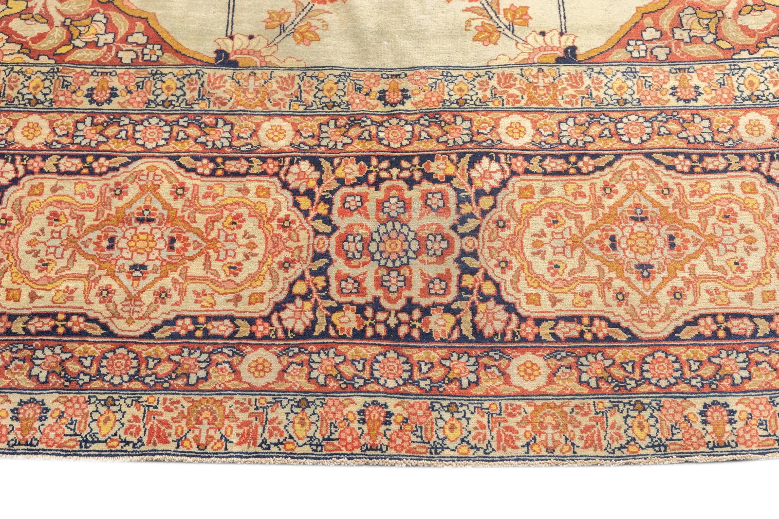Antique Persian Haji Jalili Tabriz Rug 9'1'' X 12'9'' - 12