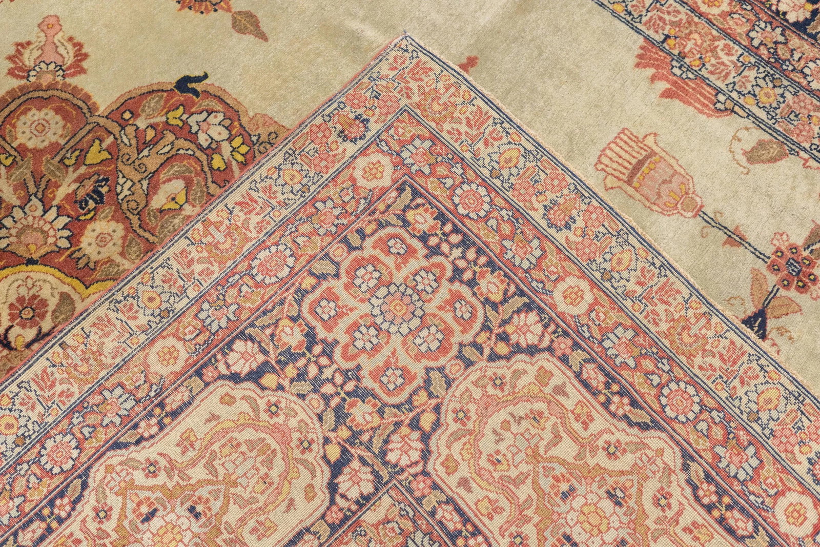 Antique Persian Haji Jalili Tabriz Rug 9'1'' X 12'9'' - 8