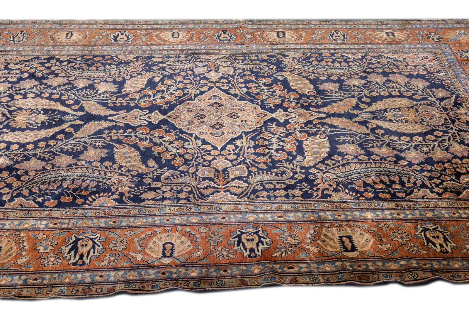 Antique Farahan Sarouk Rug 8'6'' X 11'2'' - 11