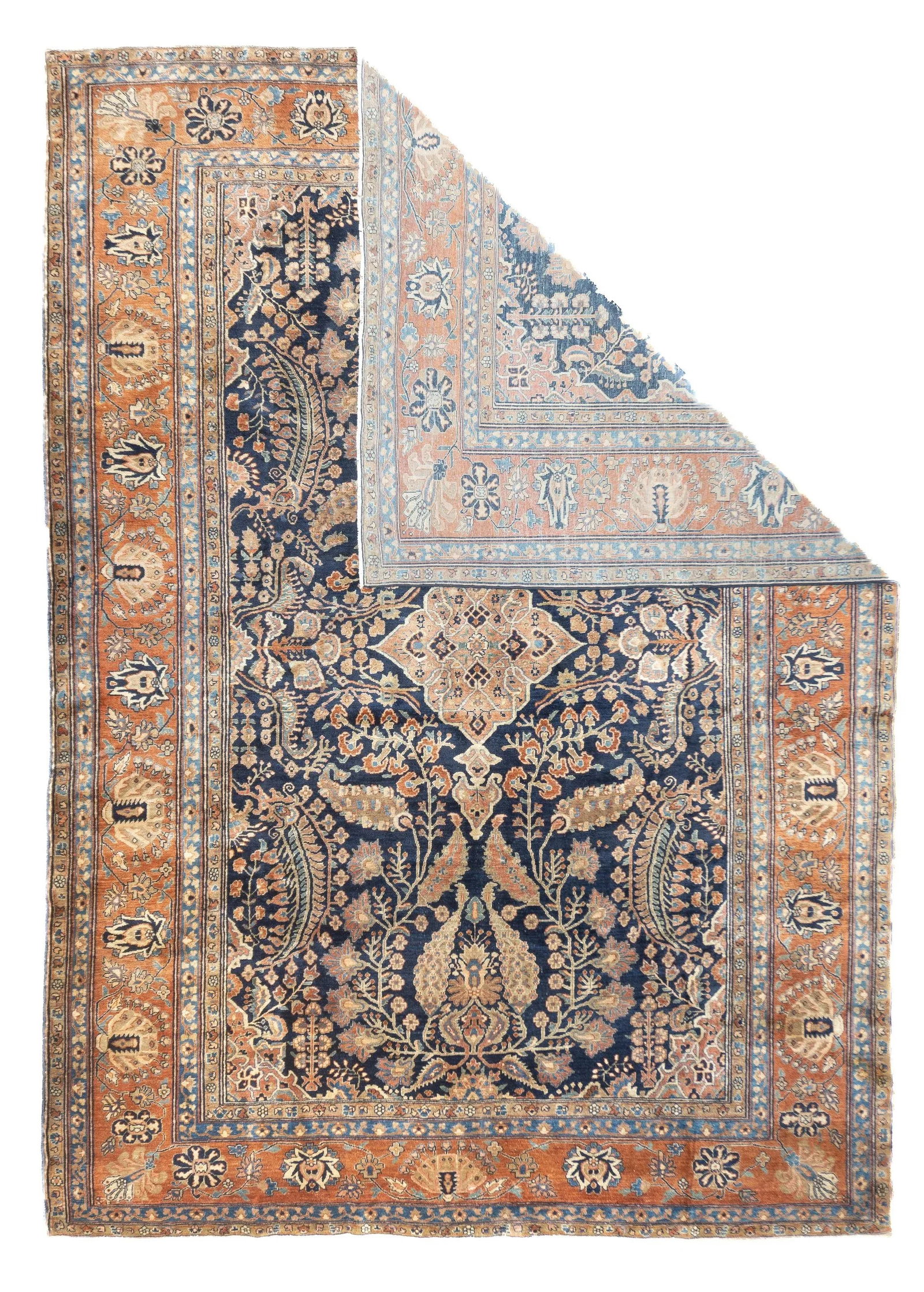 Antique Farahan Sarouk Rug 8'6'' X 11'2'' - 2