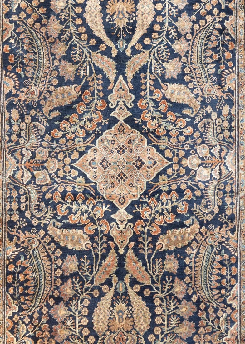 Antique Farahan Sarouk Rug 8'6'' X 11'2'' - 3