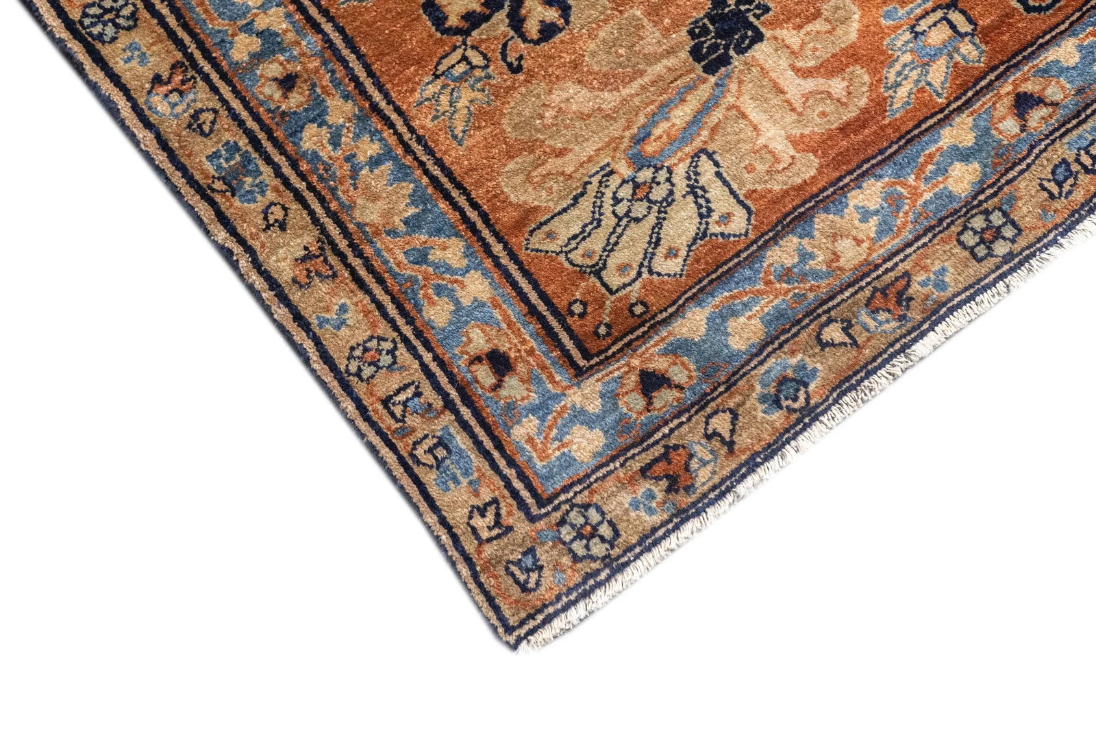Antique Farahan Sarouk Rug 8'6'' X 11'2'' - 5