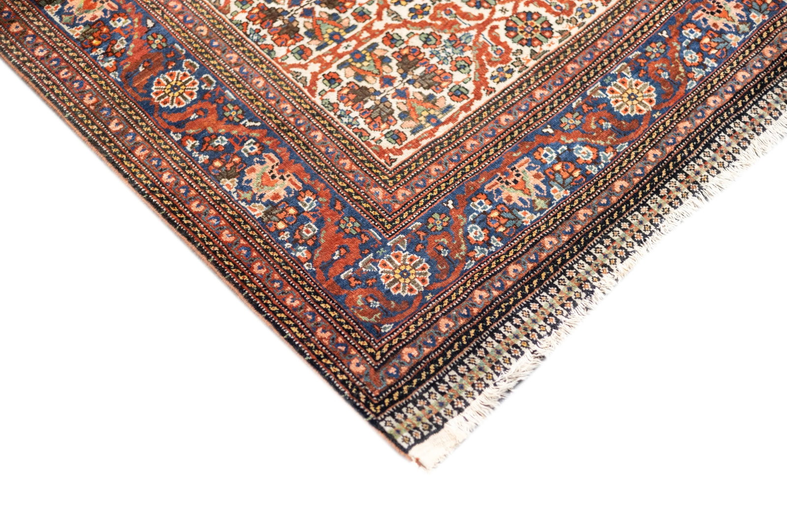 Late 18th Century Ivory Persian Qashqai Rug 6'11'' X 10'6'' - 5