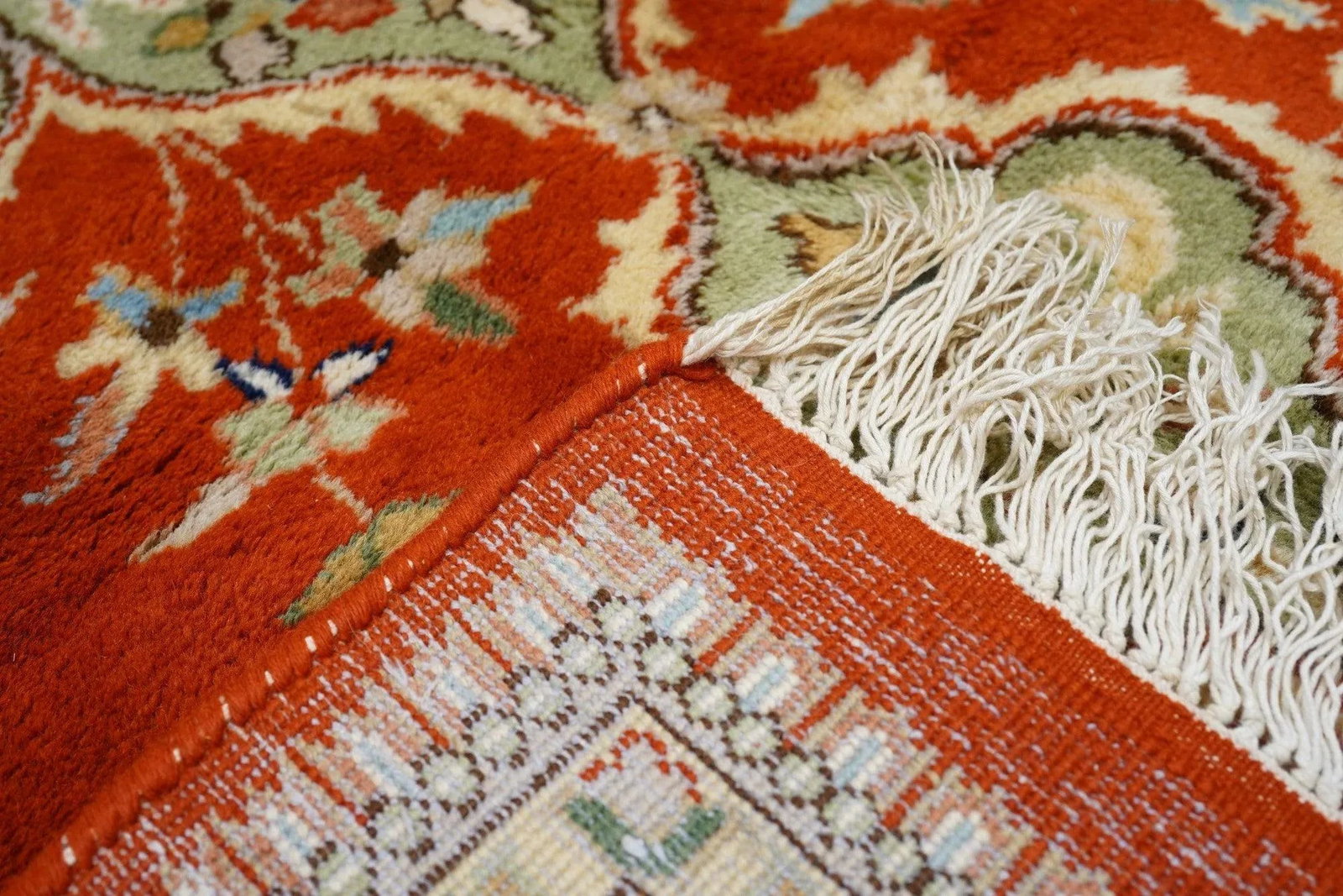 Contemporary Hand Knotted Red Tabriz Rug 8'10'' X 11'10'' - 10