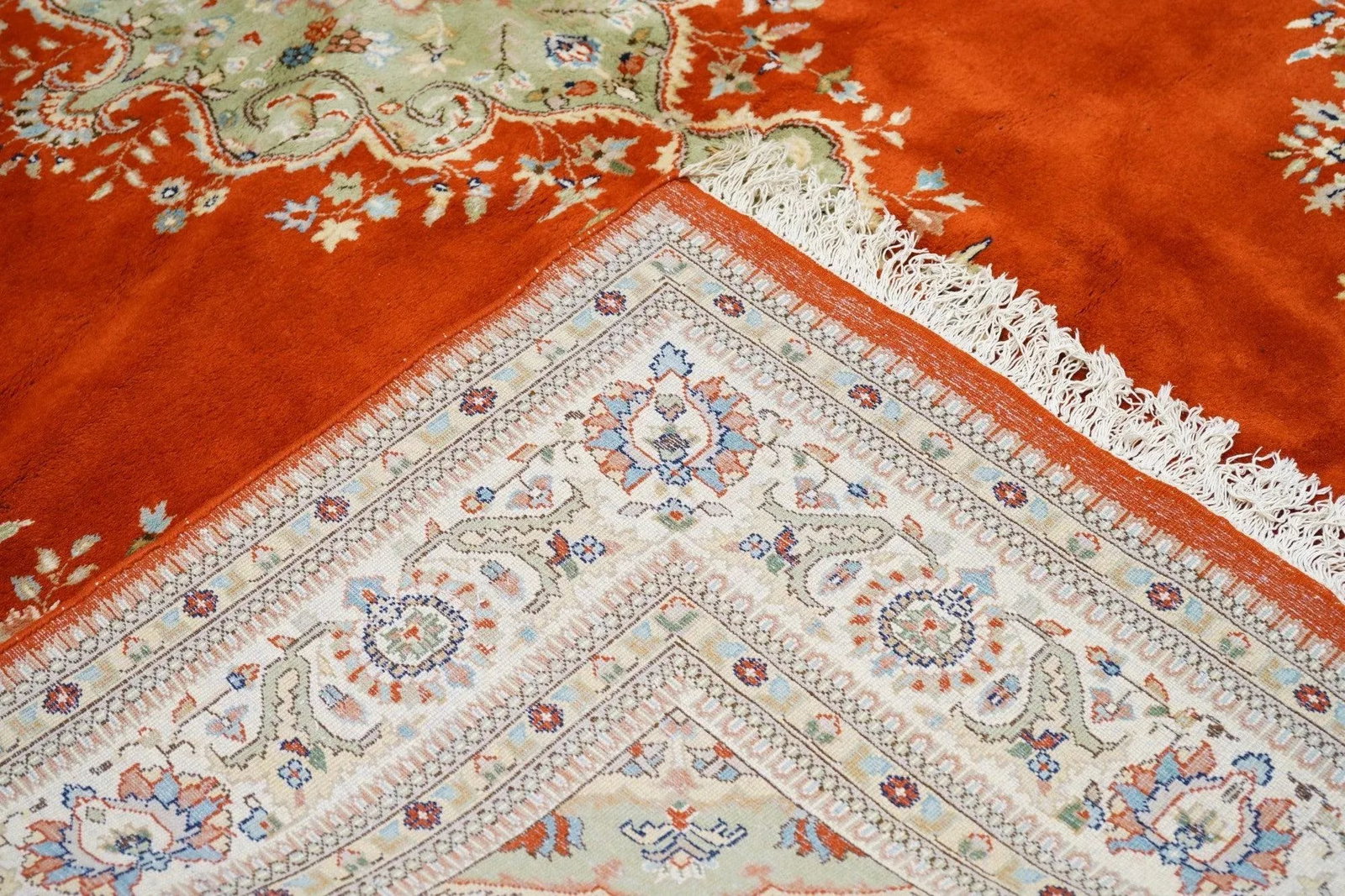 Contemporary Hand Knotted Red Tabriz Rug 8'10'' X 11'10'' - 12