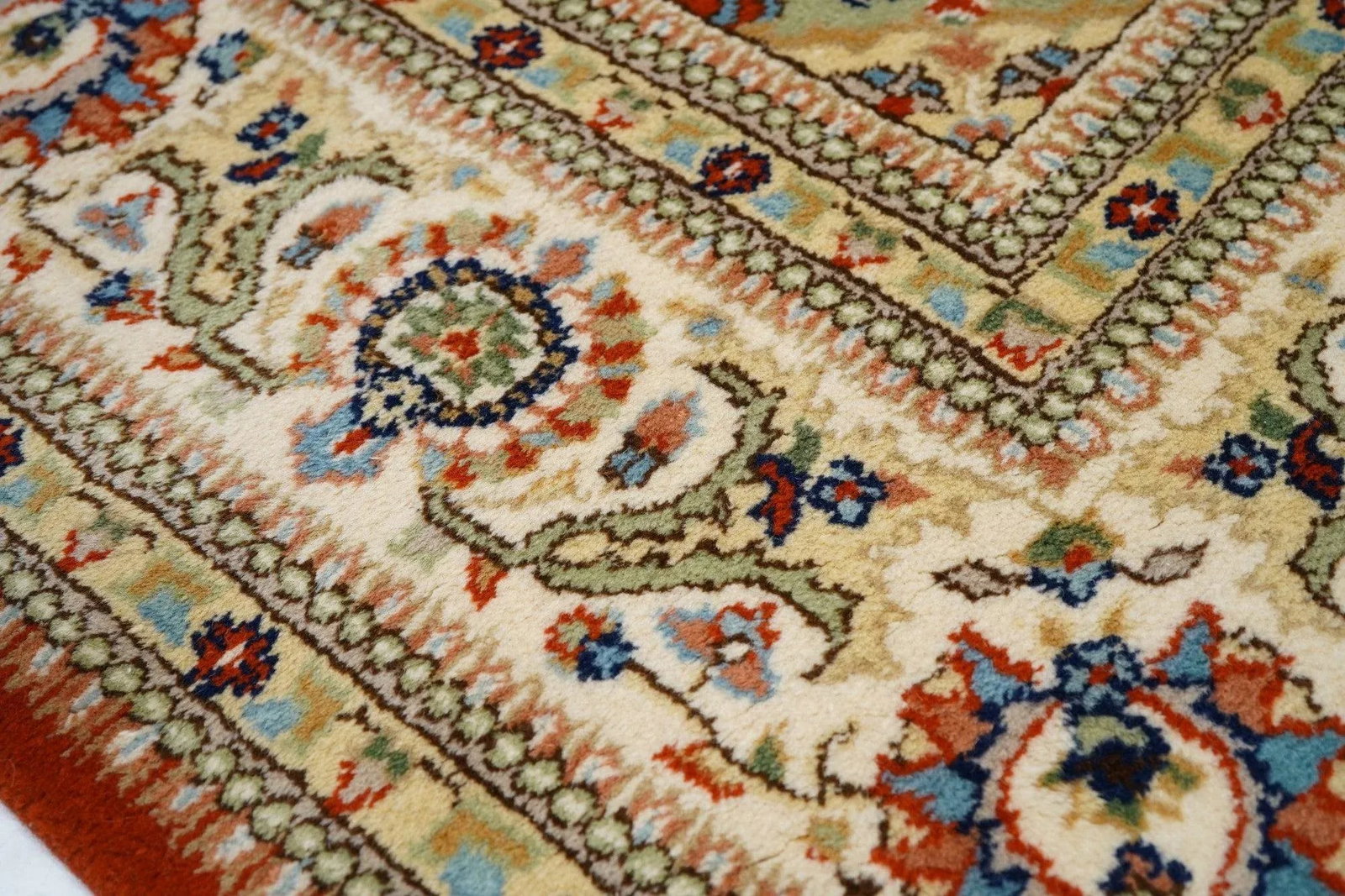Contemporary Hand Knotted Red Tabriz Rug 8'10'' X 11'10'' - 5