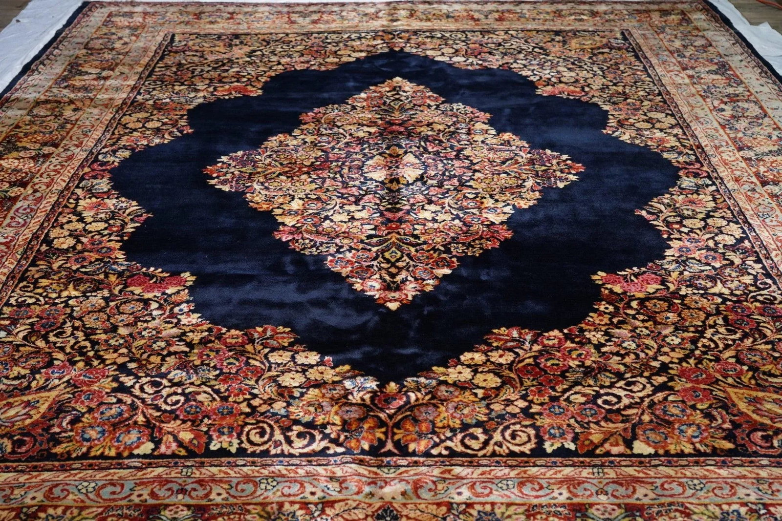Vintage Sarouk Rug 10'2'' X 13'1'' - 5