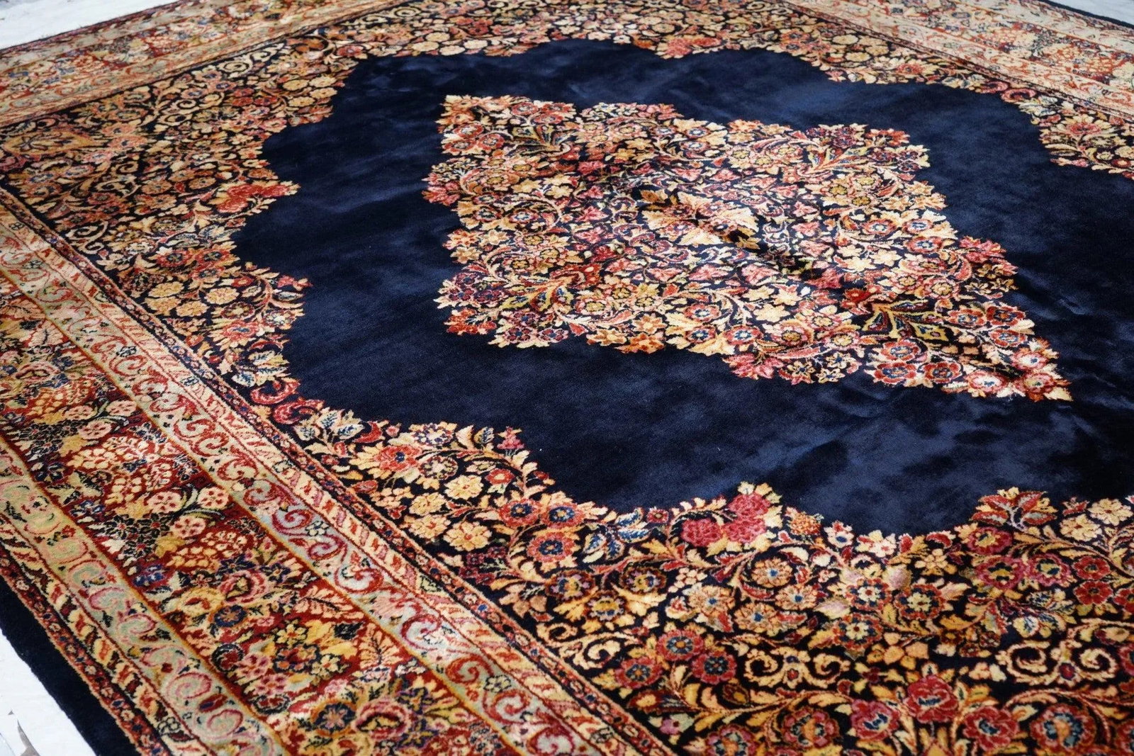 Vintage Sarouk Rug 10'2'' X 13'1'' - 7