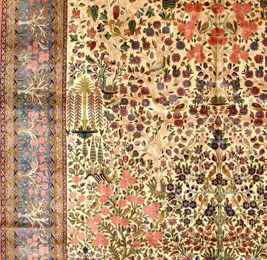 Antique Kashan Rug 11'2'' X 15'1'' - 7