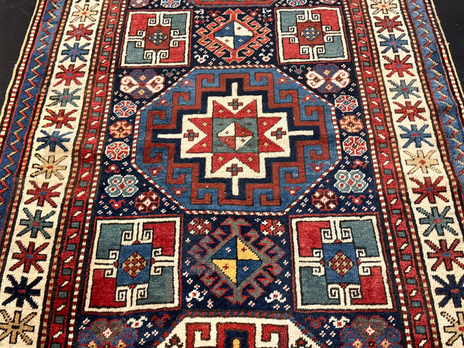 Antique Caucasian Kazak Rug 3'3" X 6'5" - 5