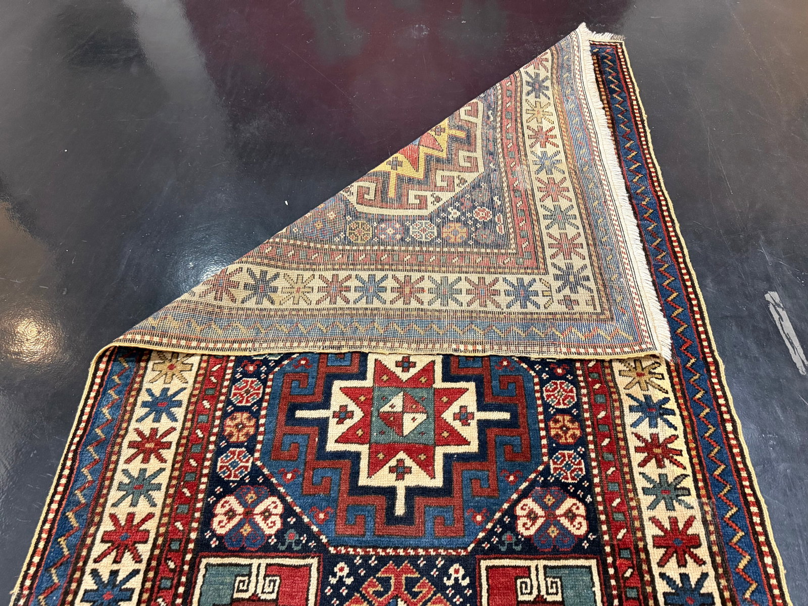 Antique Caucasian Kazak Rug 3'3" X 6'5" - 6