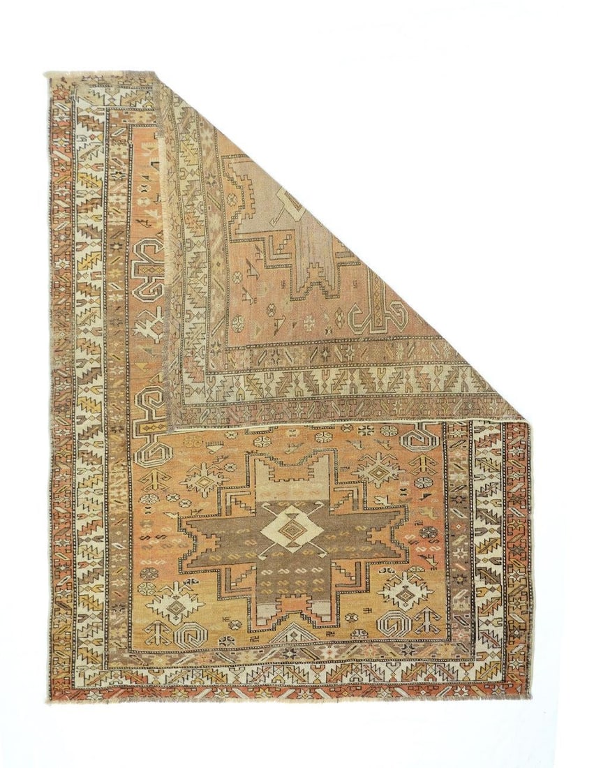 Antique Caucasian Shirvan Rug 3'11'' X 5'1'' - 2