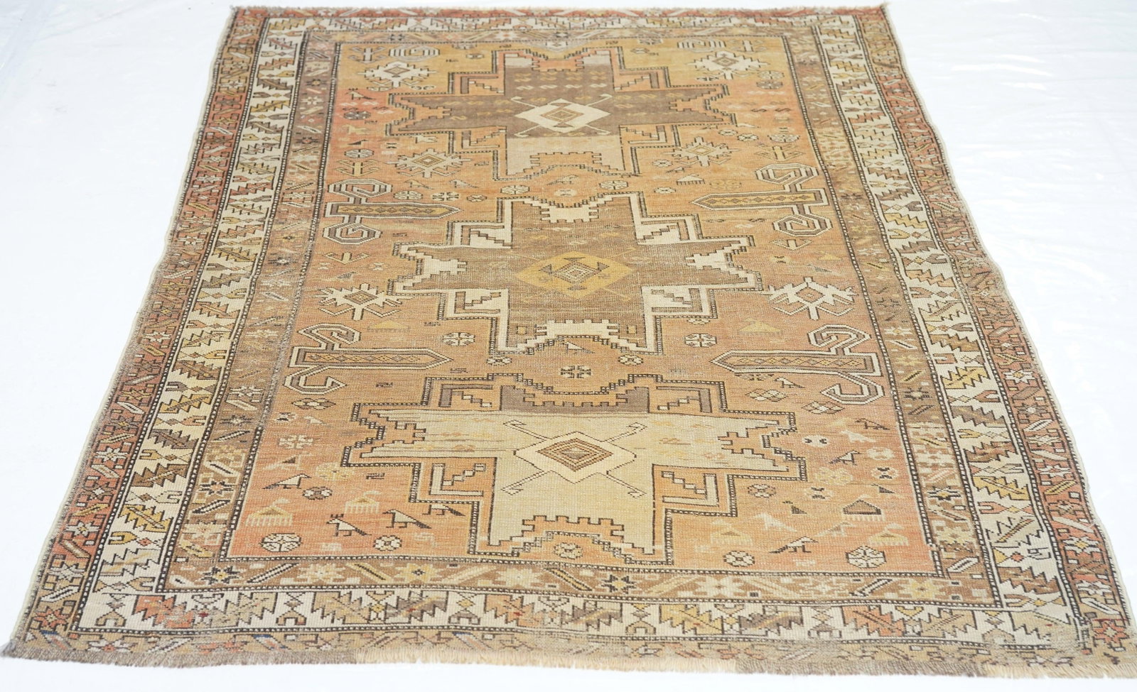 Antique Caucasian Shirvan Rug 3'11'' X 5'1'' - 8