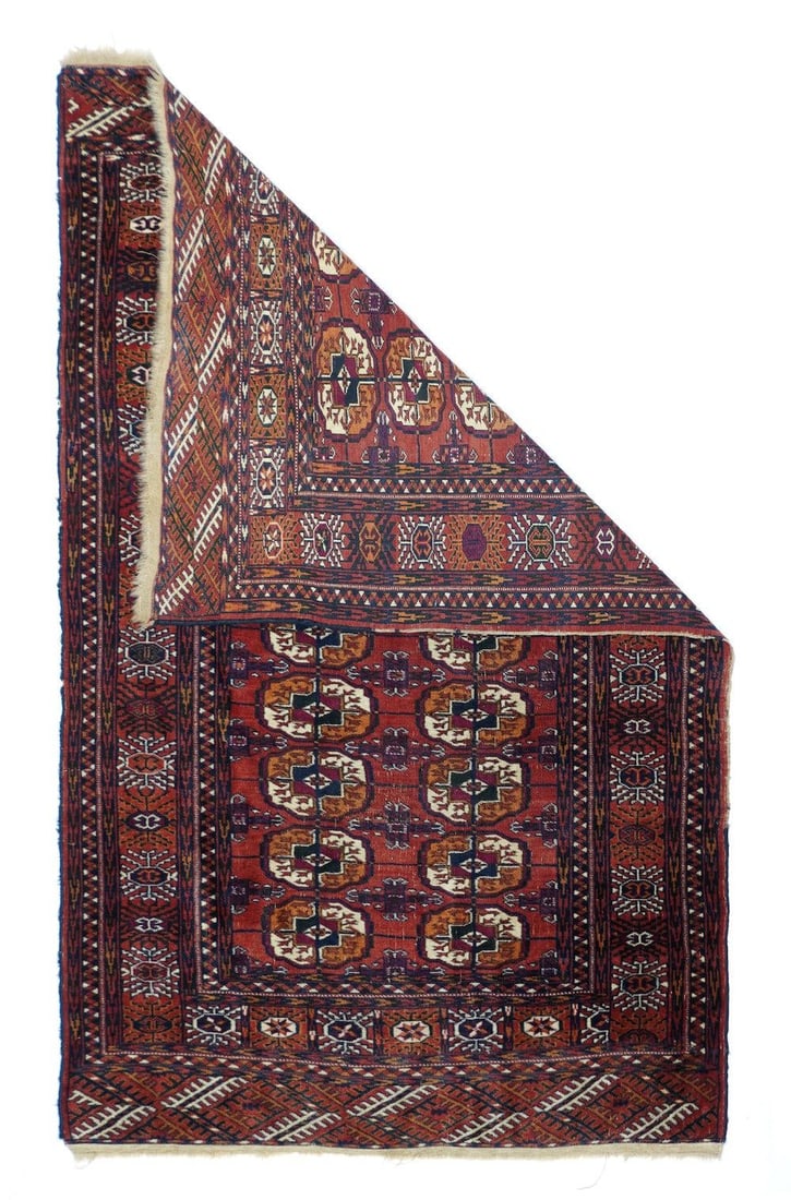 Vintage Turkmen Rug 3'8'' X 5'9'' - 2