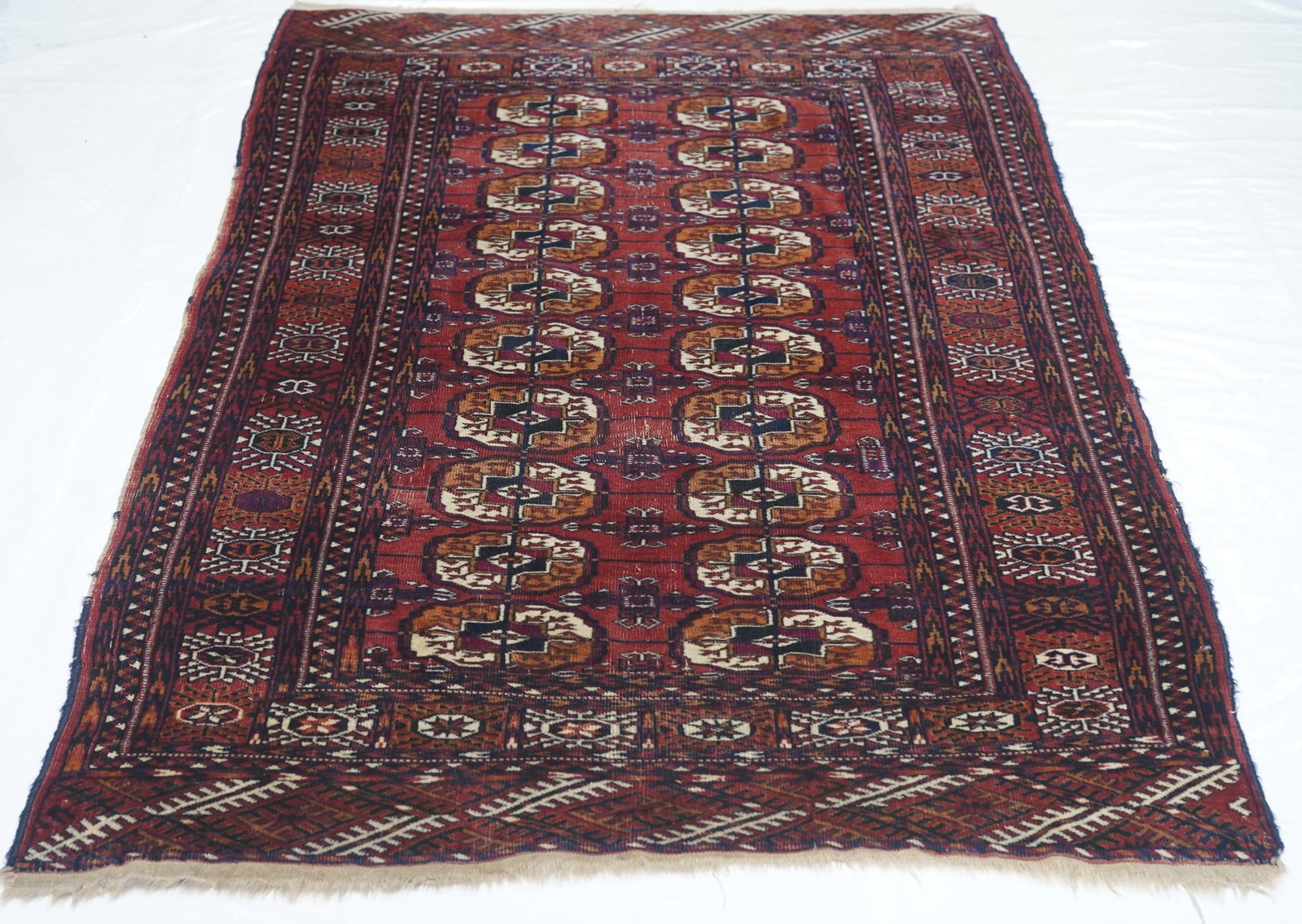 Vintage Turkmen Rug 3'8'' X 5'9'' - 8