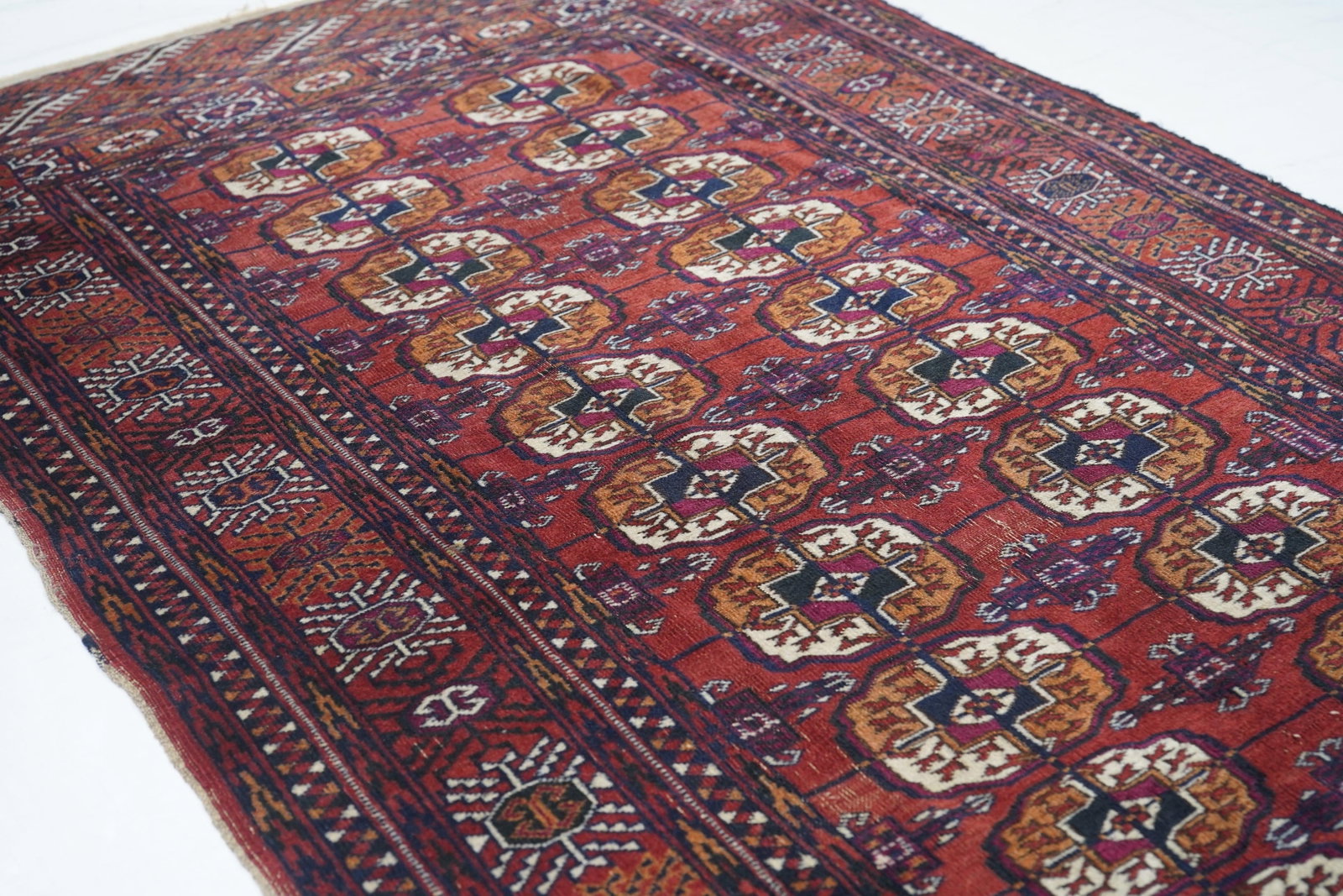 Vintage Turkmen Rug 3'8'' X 5'9'' - 9