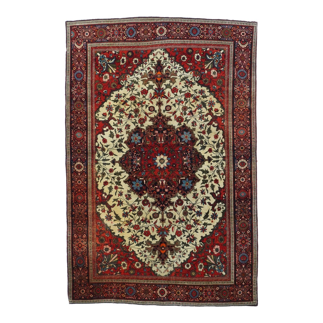 Antique Farahan Sarouk Rug 4'3'' X 6'4'' (1 of 9)