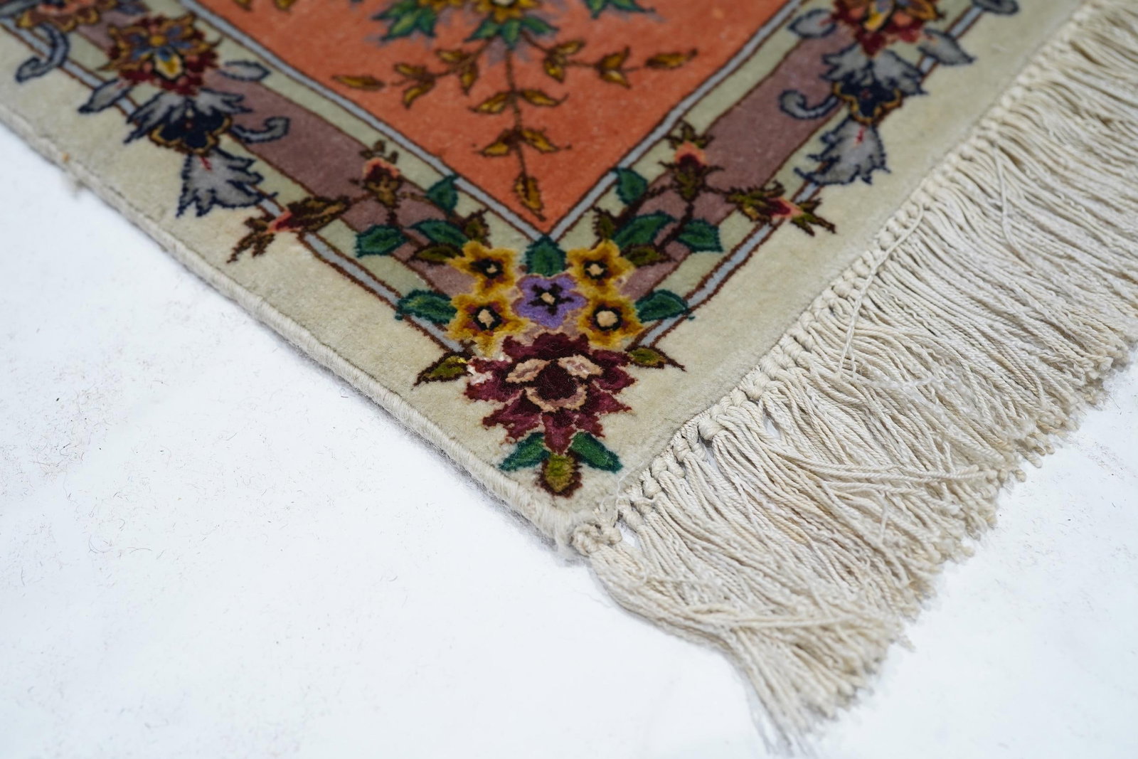 Late 20th Century Extremely Fine Persian Tabriz 70 Raj. Wool and Silk With a Silk Foundation Rug 5'3 - 3