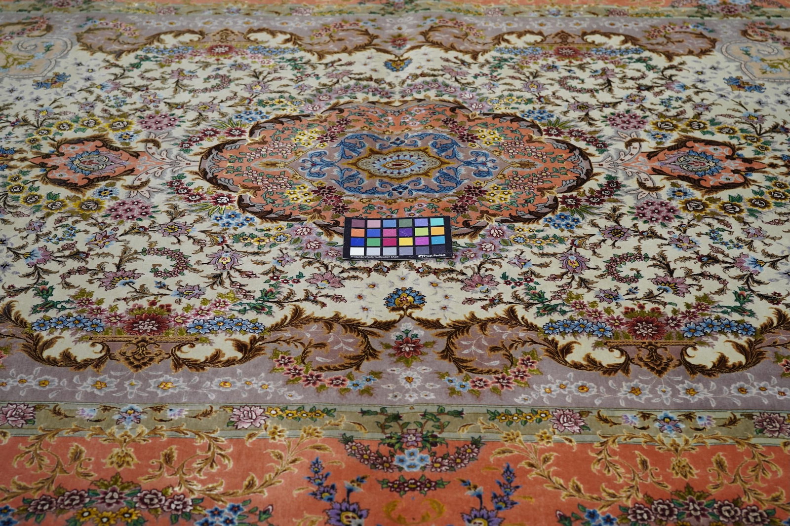 Late 20th Century Extremely Fine Persian Tabriz 70 Raj. Wool and Silk With a Silk Foundation Rug 5'3 - 8