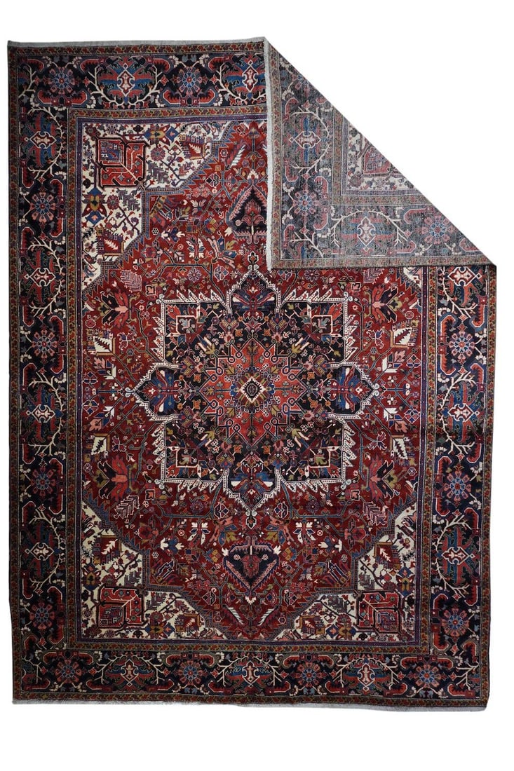Vintage Heriz Rug 11'2'' X 15'2'' - 2