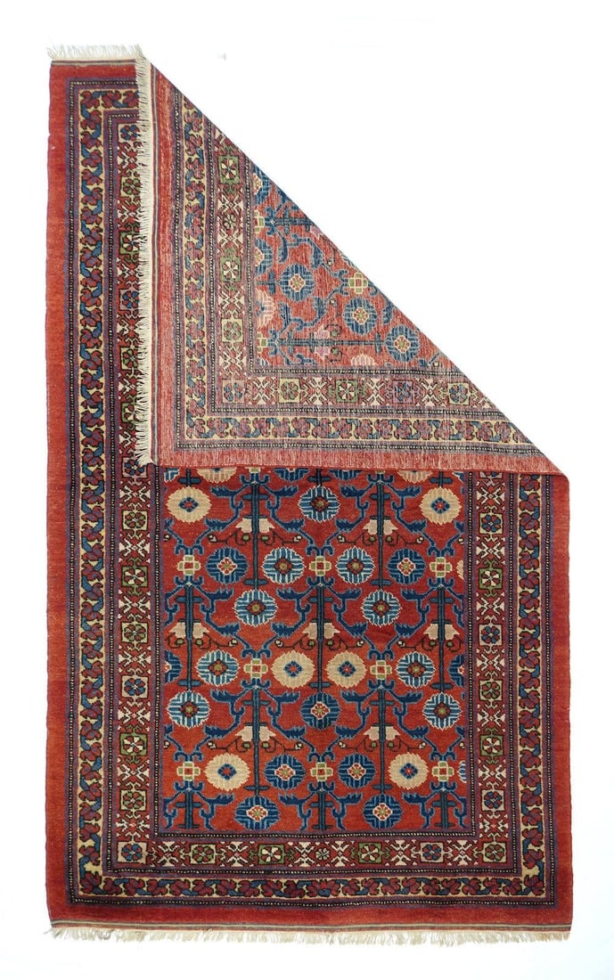 1940s Vintage Khotan Samarghand Rug 4'4'' X 7'4'' - 2