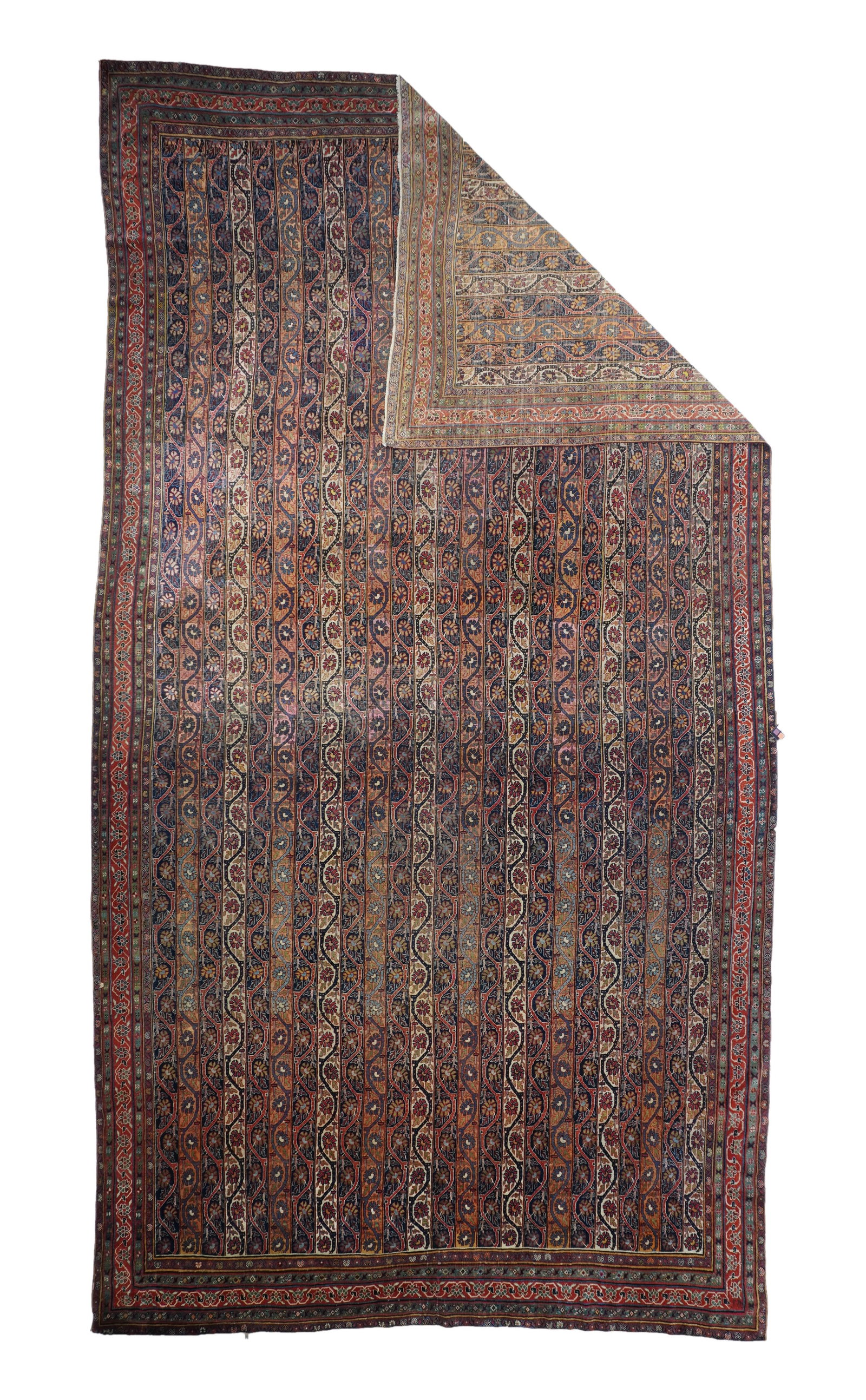 Fine Antique Tribal Qashqai Rug 8'4'' X 15'4'' - 2